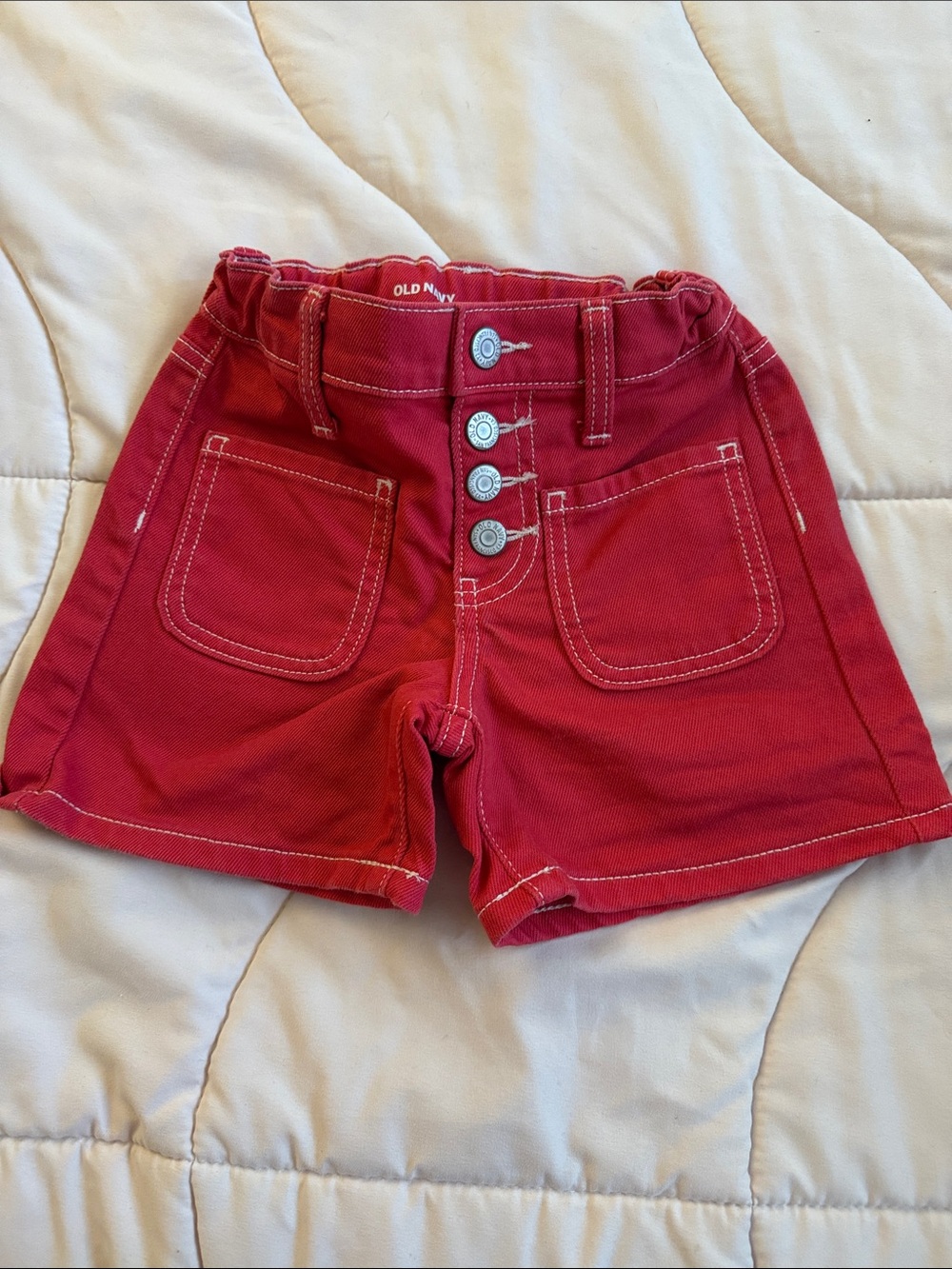 Old Navy Red Girls' Button-Fly Casual Shorts
